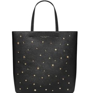 Tory Burch Small leather tote gold star stud